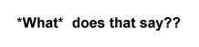 *What*  does that say??