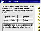 IE Organize Favorites Dialog Box
